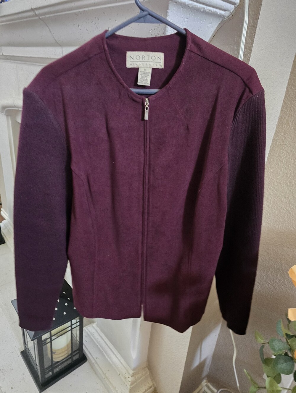 Norton McNaughton Plum/Burgundy Zip-Front Women's Jacket